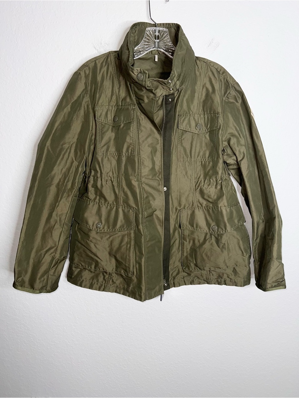 Moncler Hooded Jacket Women Medium 2 Military LLO concealed Field Cargo $1690 - Picture 6 of 16